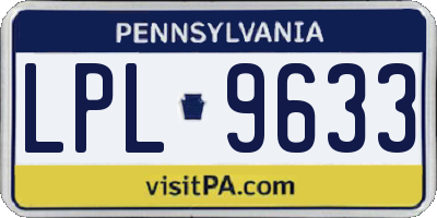 PA license plate LPL9633
