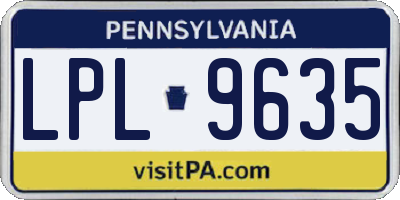 PA license plate LPL9635