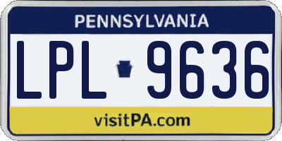 PA license plate LPL9636