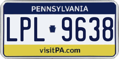 PA license plate LPL9638