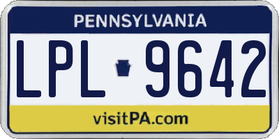 PA license plate LPL9642