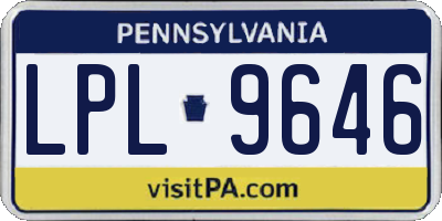 PA license plate LPL9646