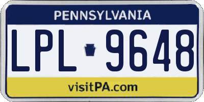 PA license plate LPL9648