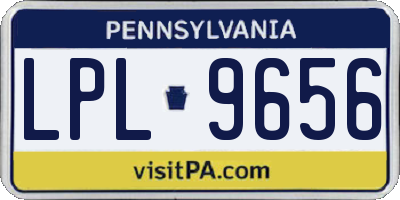 PA license plate LPL9656
