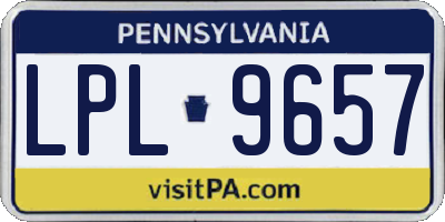 PA license plate LPL9657