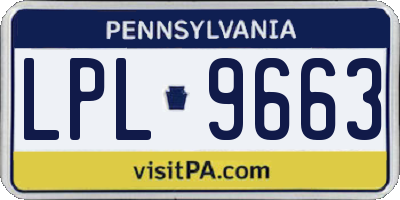 PA license plate LPL9663