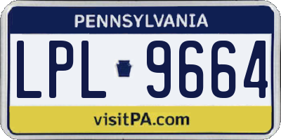 PA license plate LPL9664