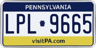 PA license plate LPL9665
