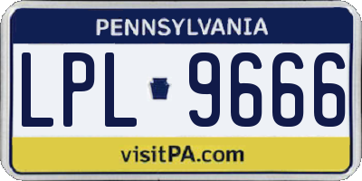 PA license plate LPL9666