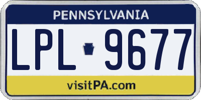 PA license plate LPL9677