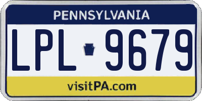 PA license plate LPL9679
