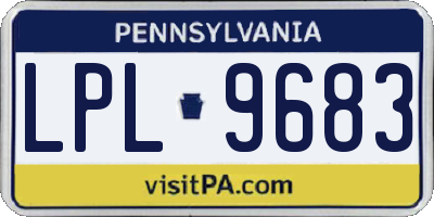 PA license plate LPL9683