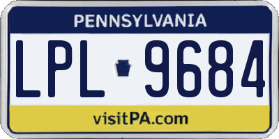 PA license plate LPL9684
