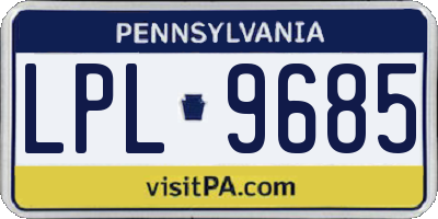 PA license plate LPL9685