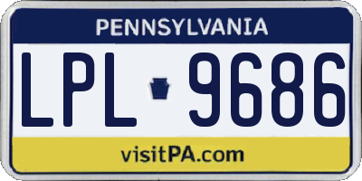 PA license plate LPL9686