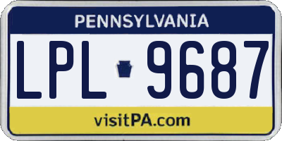 PA license plate LPL9687