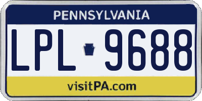 PA license plate LPL9688
