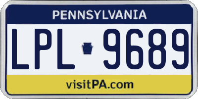 PA license plate LPL9689