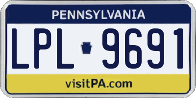PA license plate LPL9691