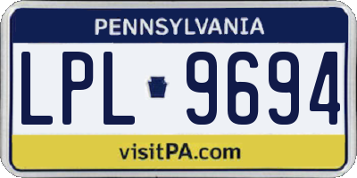 PA license plate LPL9694