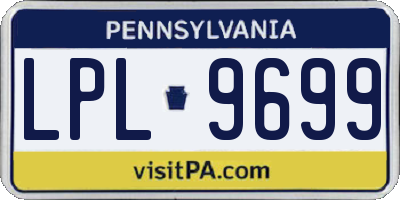 PA license plate LPL9699