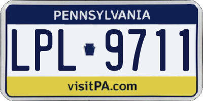 PA license plate LPL9711