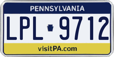 PA license plate LPL9712