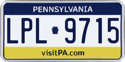 PA license plate LPL9715