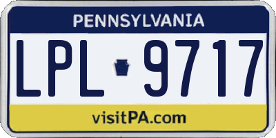 PA license plate LPL9717