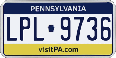 PA license plate LPL9736