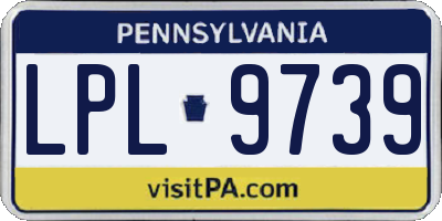 PA license plate LPL9739