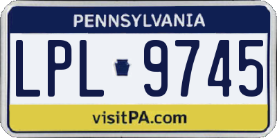 PA license plate LPL9745