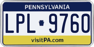 PA license plate LPL9760