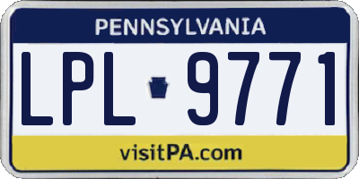 PA license plate LPL9771