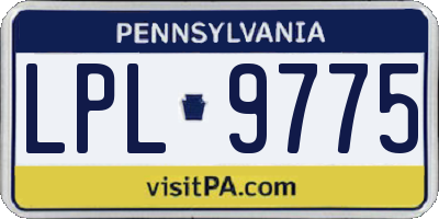 PA license plate LPL9775