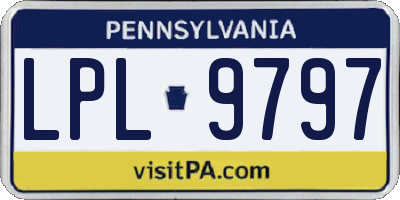 PA license plate LPL9797
