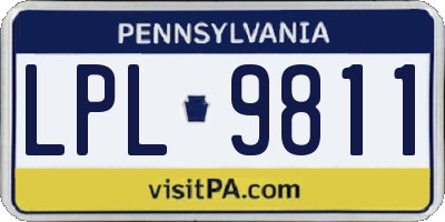 PA license plate LPL9811