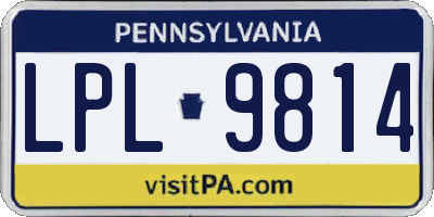 PA license plate LPL9814