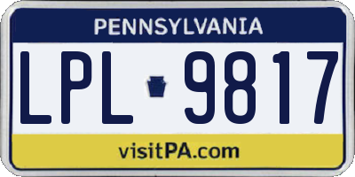 PA license plate LPL9817