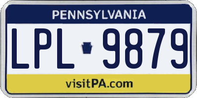 PA license plate LPL9879