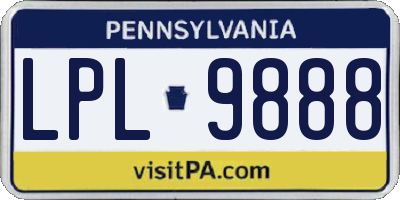 PA license plate LPL9888