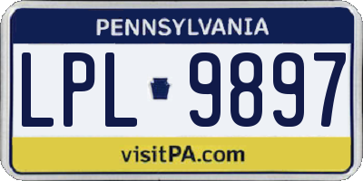 PA license plate LPL9897