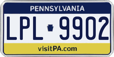 PA license plate LPL9902