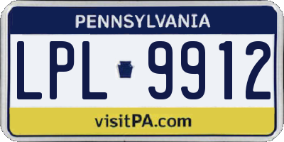 PA license plate LPL9912