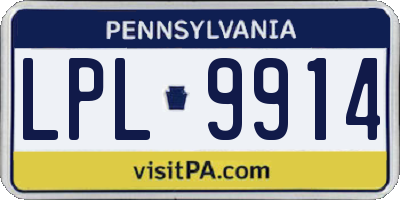PA license plate LPL9914
