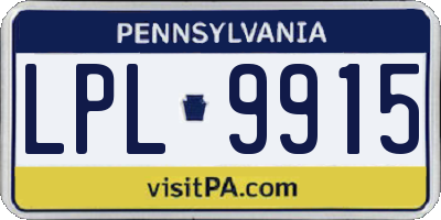 PA license plate LPL9915