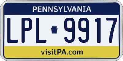 PA license plate LPL9917