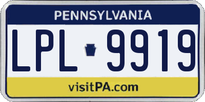 PA license plate LPL9919