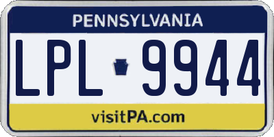 PA license plate LPL9944