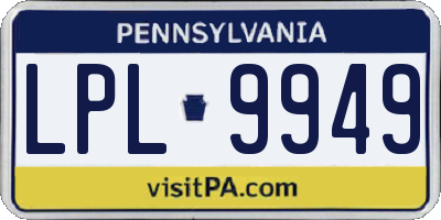 PA license plate LPL9949